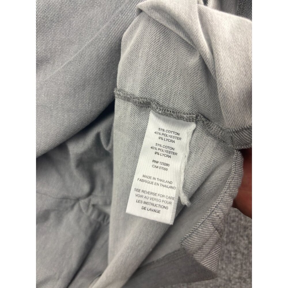 Travis Mathew Polo Shirt Men's Large Gray Stripe Pocket Short Sleeve Button - Picture 5 of 6